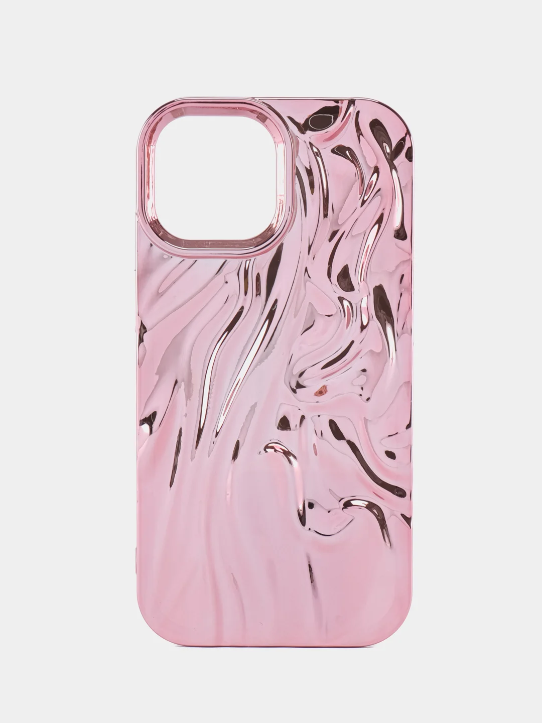 Розовый чехол для айфон 11 12 13 14 15 Pro Max силиконовый iPhone блестящий
