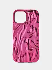 Вишнёвый чехол для айфон 11 12 13 14 15 Pro Max силиконовый iPhone блестящий