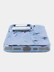 Светло-синий чехол для айфон 11 12 13 14 15 Pro Max силиконовый iPhone блестящий