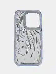 Светло-синий чехол для айфон 11 12 13 14 15 Pro Max силиконовый iPhone блестящий