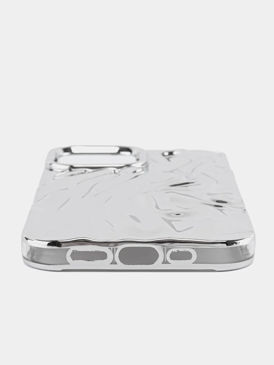 Серебряный чехол для айфон 11 12 13 14 15 Pro Max силиконовый iPhone блестящий