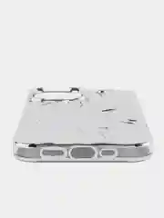 Серебряный чехол для айфон 11 12 13 14 15 Pro Max силиконовый iPhone блестящий