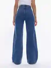 Лазурный женские джинсы широкие wide leg трубы палаццо