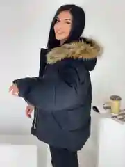 Куртка женская, с капюшоном, зимняя, демисезонная