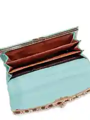 Бирюзовый кошелек женский с отделением для мелочи, 10х19 см
