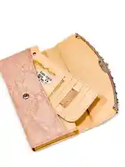 Розовый кошелек женский с отделением для мелочи, 10х19 см
