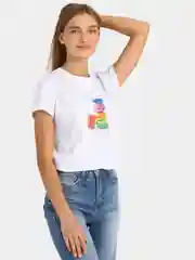 Белый женская футболка белая с принтом, хлопок, оверсайз