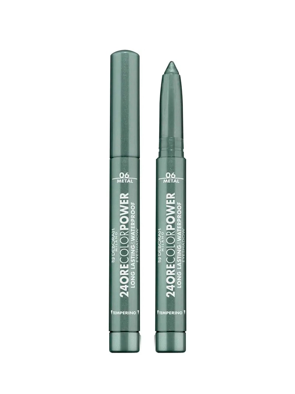 DEBORAH Тени карандаш стойкие 24ORE COLOR POWER EYESHADOW тон 06 золотисто-зеленый