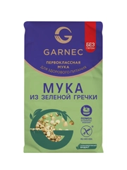 GARNEC Мука из непропаренной гречневой крупы Мука из зеленой гречки без глютена 500г, 2 штуки