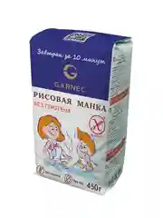 GARNEC Крупка рисовая Рисовая манка без глютена 450г