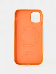 Оранжевый кожаный чехол Leather Case для iPhone 11 с функцией MagSafe