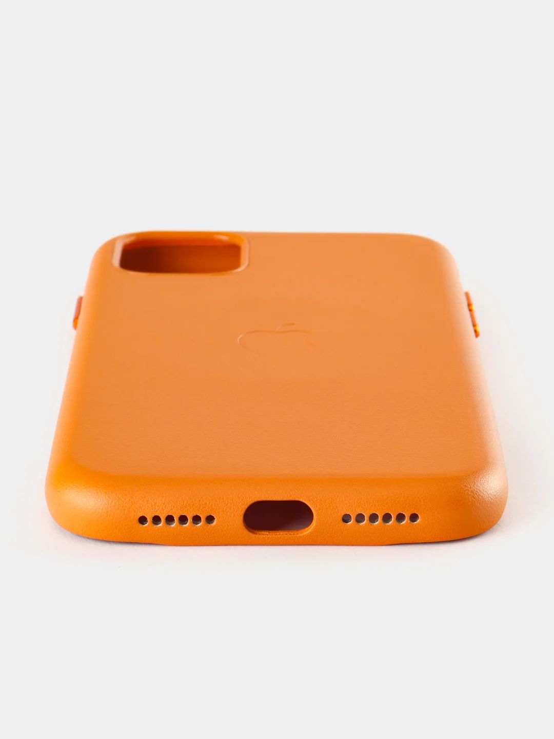 Оранжевый кожаный чехол Leather Case для iPhone 11 с функцией MagSafe