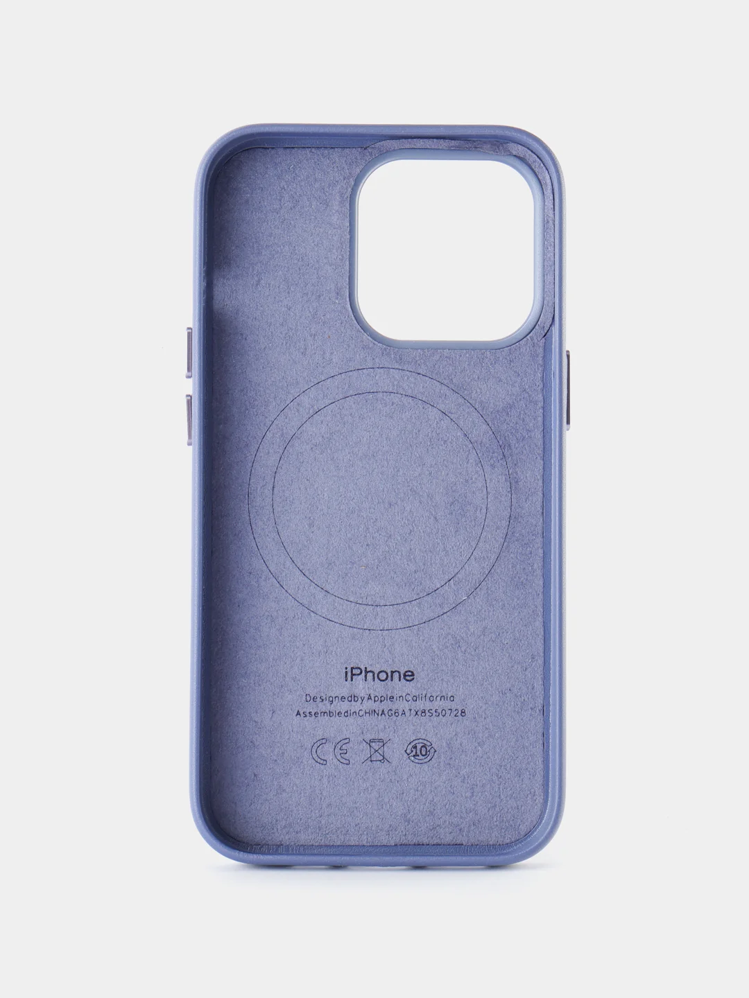 Голубой кожаный чехол Leather Case для iPhone 13 Pro с функцией MagSafe