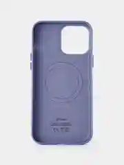 Голубой кожаный чехол Leather Case для iPhone 13 Pro Max с функцией MagSafe