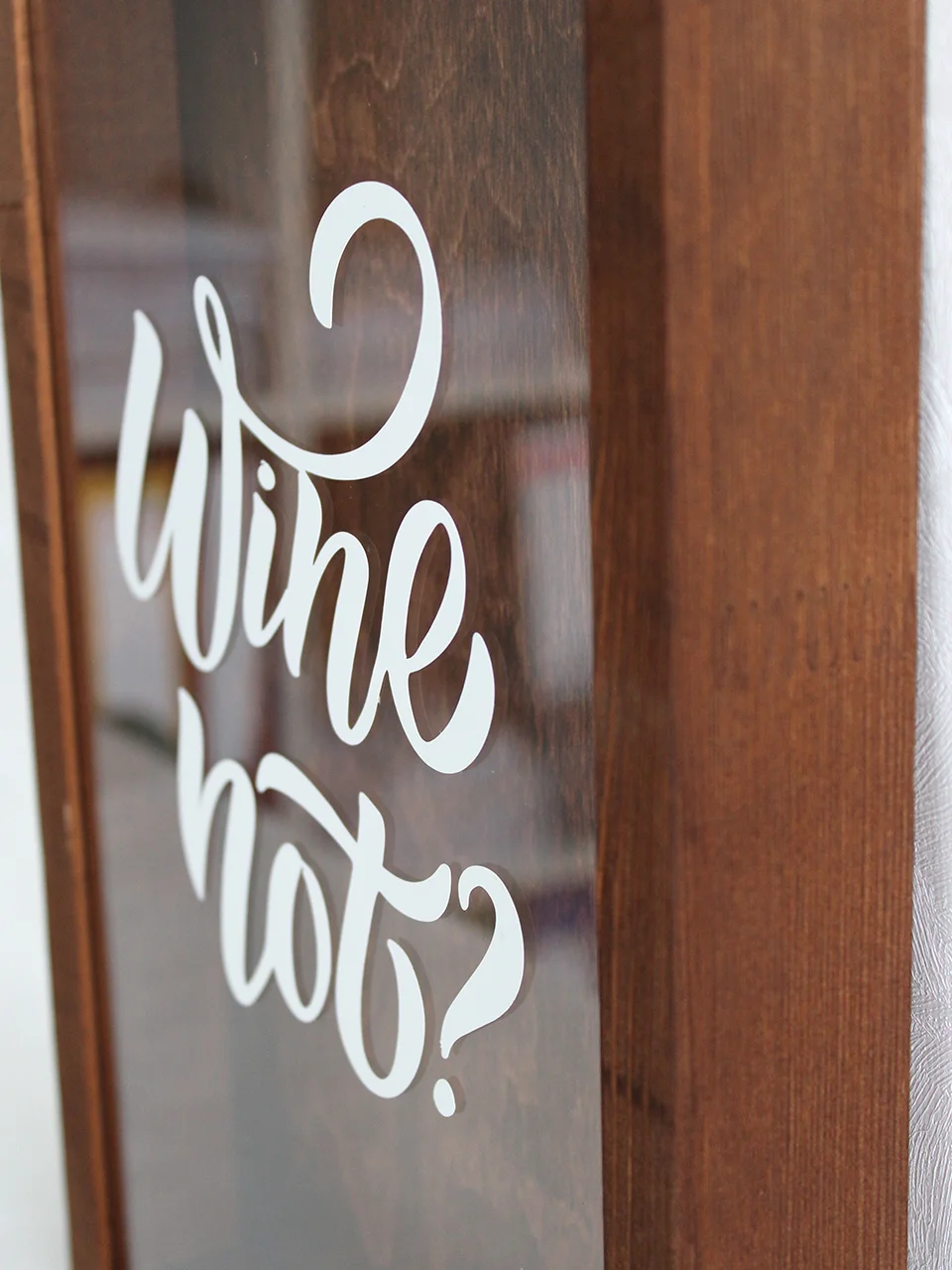 Копилка для винных пробок "Wine not", наклейка на стекле