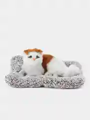 Медный мягкая игрушка "Спящий котик и щенок на подушке" со звуками