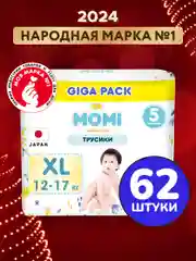 MOMI COMFORT CARE трусики-подгузники XL (12-17 кг) GIGA, 62 шт