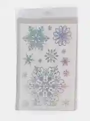 Серебряный новогоднее украшение- наклейка на окно и стекло