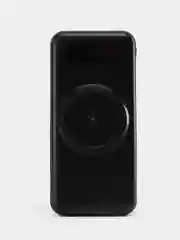 Черный power bank, внешний аккумулятор с быстрой и беспроводной зарядкой