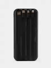 Power Bank с беспроводной зарядкой и встроенными кабелями lightning, USB, Type-c, microUSB