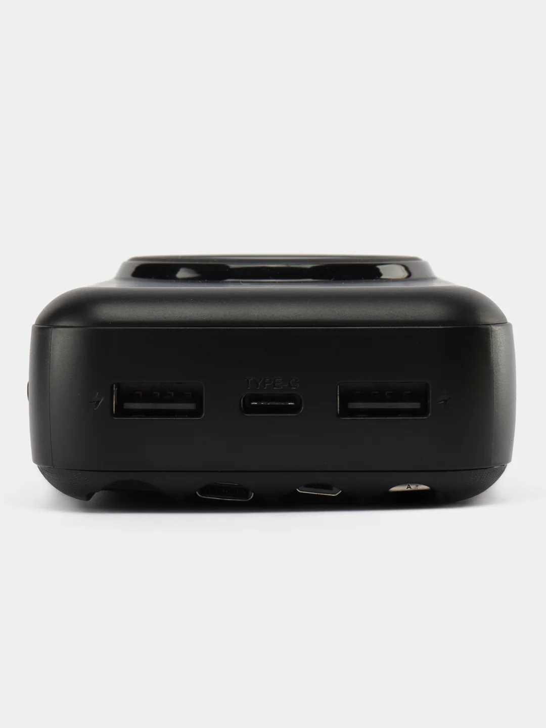 Power Bank с беспроводной зарядкой и встроенными кабелями lightning, USB, Type-c, microUSB