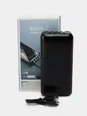 Повербанк 30000 со встроенными кабелями lightning, USB, USB Type-c, microUSB