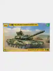 Зелёный хаки сборная модель Российский основной боевой танк Т-90 масштаб 1:35 КИТ, Zvezda пластик