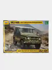 Зелёный хаки сборная модель Советский военный внедорожник УАЗ-469 масштаб 1:35 КИТ Уазик пластик