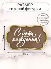 Силиконовая форма молд для шоколада С днем рождения рамка мини