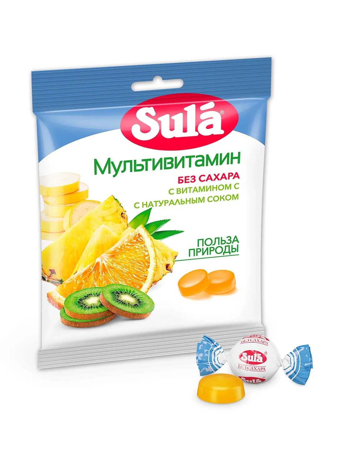 ЗУЛА Леденцы без сахара Мультивитамин 0,06кг
