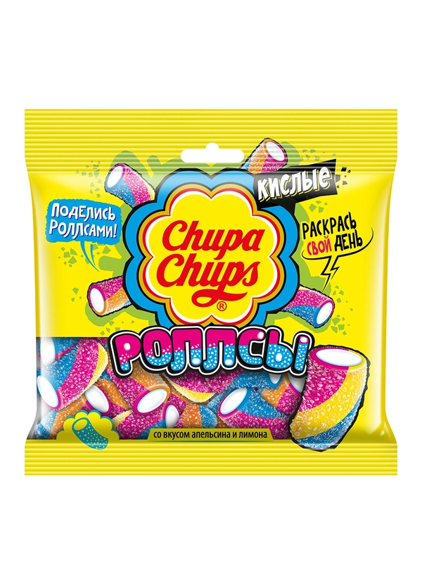 CHUPA CHUPS Роллсы Мармелад жевательный фруктовый вкус 150г