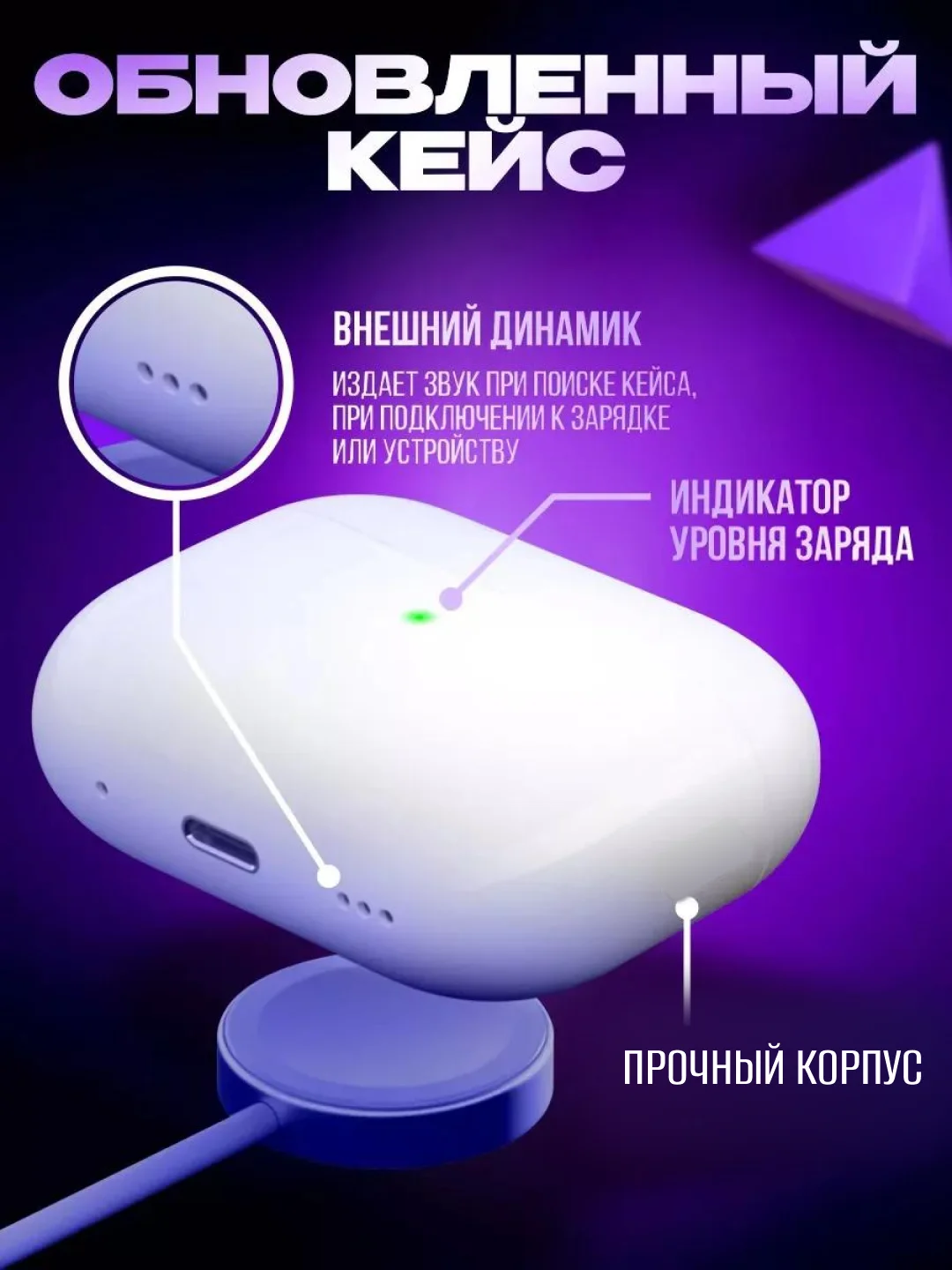 Беспроводные наушники Air Pro 2 с разъемом Type-C, с беспроводной зарядкой, универсальные