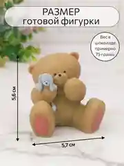Силиконовая форма "Мишка-пухлик" мини силиконовый молд, форма для шоколада