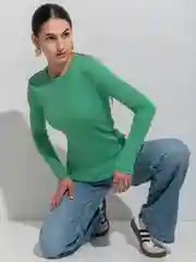 Лайм лонгслив лапша, джемпер в рубчик, хлопок