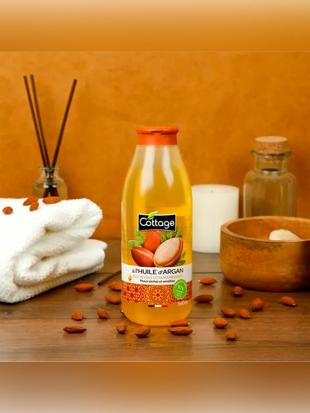 COTTAGE Питательный гель для душа с маслом АРГАНЫ Extra Nourishing Precious Oil, 560мл