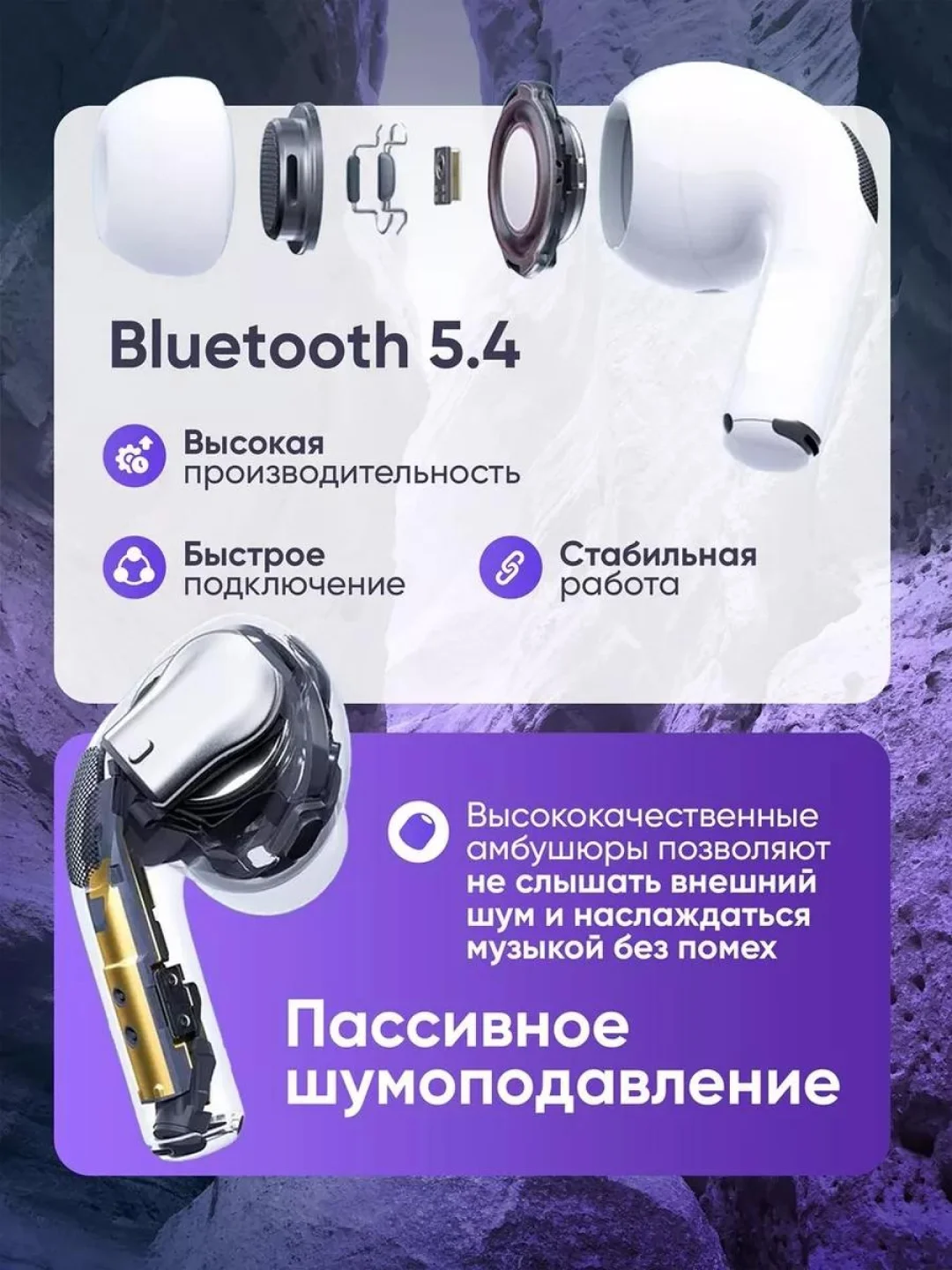 Беспроводные наушники Air Pro 2, с микрофоном, универсальные