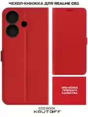 Чехол-книжка Krutoff Eco Book для Realme Note 60/Note 60X красный