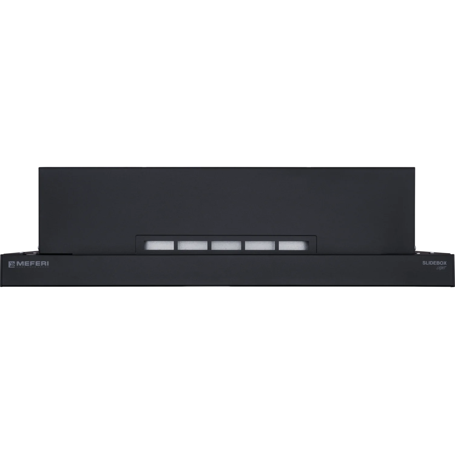 Черный телескопическая вытяжка MEFERI SLIDEBOX60BK LIGHT, 60 см, черный, 650m3/h