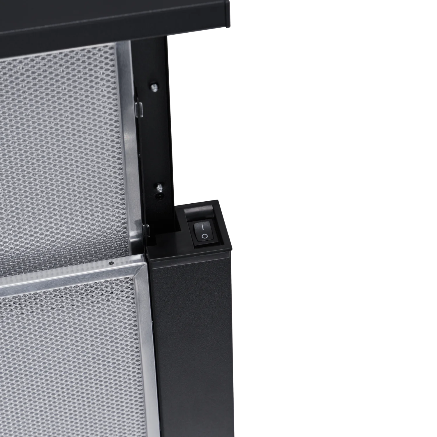 Черный телескопическая вытяжка MEFERI SLIDEBOX60BK LIGHT, 60 см, черный, 650m3/h