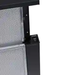 Черный телескопическая вытяжка MEFERI SLIDEBOX60BK LIGHT, 60 см, черный, 650m3/h