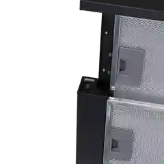 Черный телескопическая вытяжка MEFERI SLIDEBOX60BK LIGHT, 60 см, черный, 650m3/h