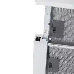 Белый телескопическая вытяжка MEFERI SLIDEBOX60WH LIGHT, 60 см, белый, отвод, циркуляция