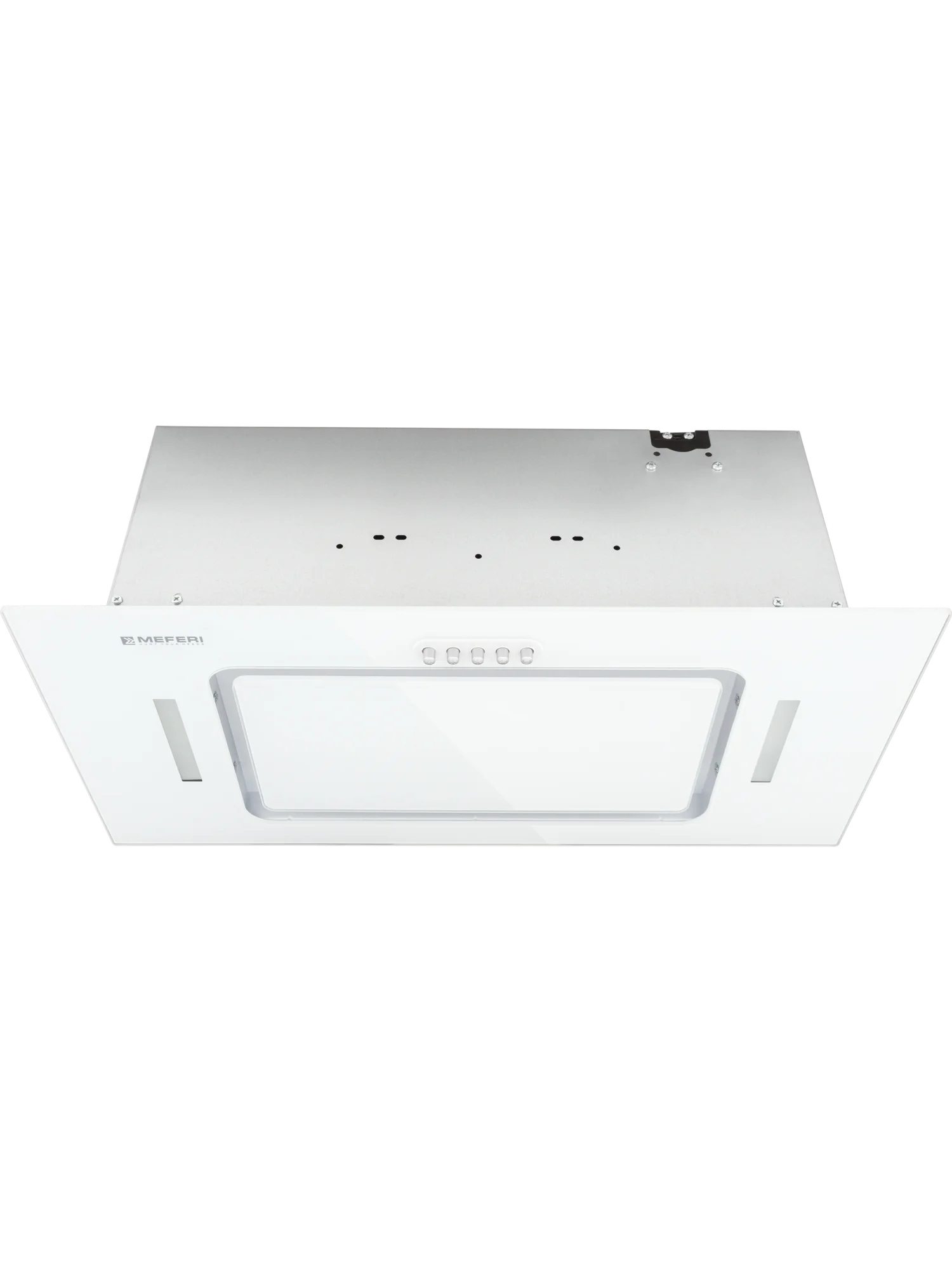 Белый вытяжка для кухни MEFERI INBOX60WH GLASS ULTRA. 60 см, стекло, белый
