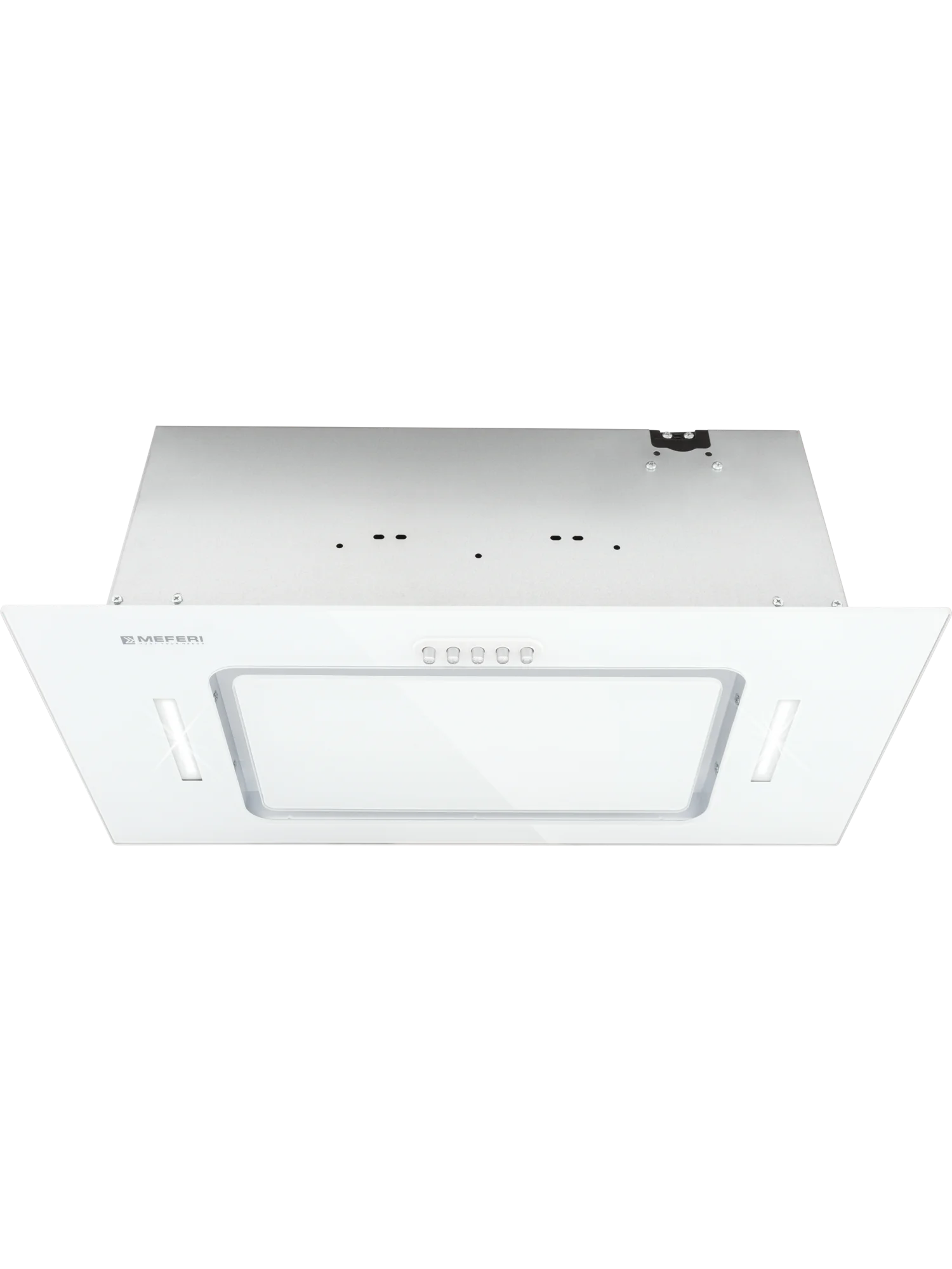 Белый вытяжка для кухни MEFERI INBOX60WH GLASS ULTRA. 60 см, стекло, белый