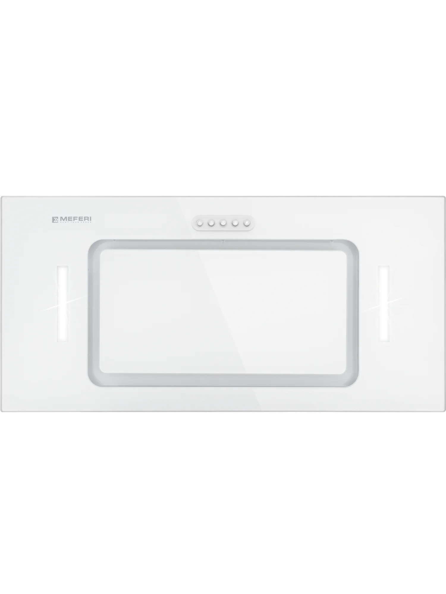 Белый вытяжка для кухни MEFERI INBOX60WH GLASS ULTRA. 60 см, стекло, белый