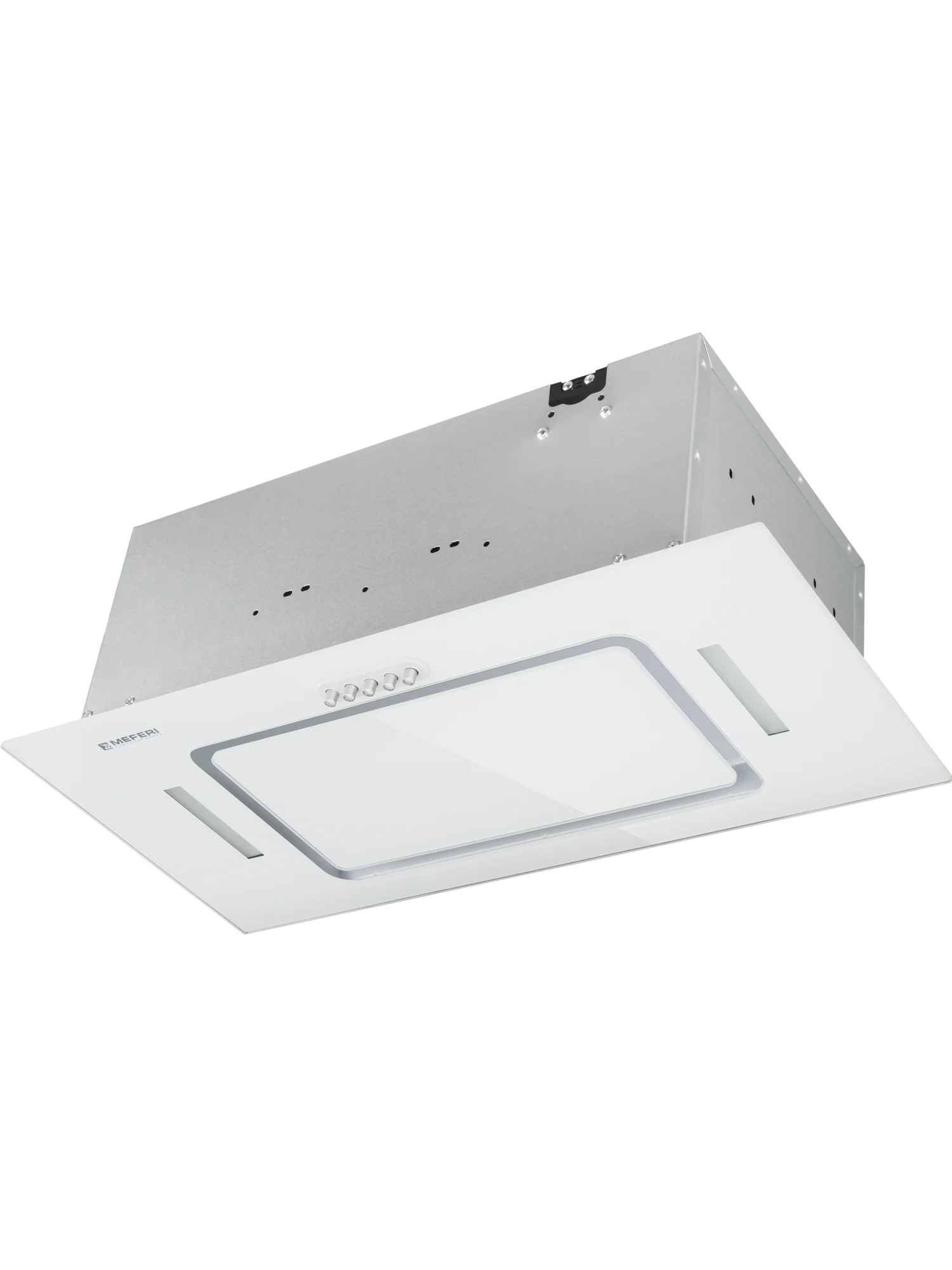 Белый вытяжка для кухни MEFERI INBOX60WH GLASS ULTRA. 60 см, стекло, белый