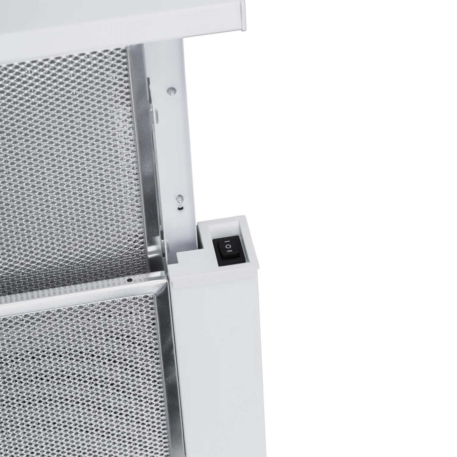 Белый телескопическая вытяжка MEFERI SLIDEBOX60WH POWER, 60 см, белая
