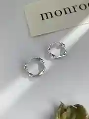 Серый металлик компплект украшений, бижутерия, серьги, браслет, подарок на Новый год