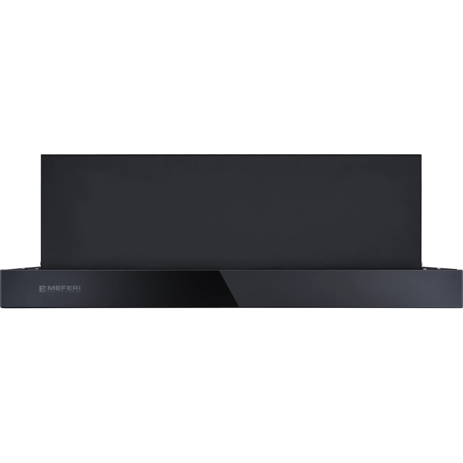 Черный выдвижная вытяжка встраиваемая MEFERI SLIDEBOX60BK GLASS ULTRA, черная телескопическая