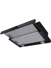 Черный выдвижная вытяжка встраиваемая MEFERI SLIDEBOX60BK GLASS ULTRA, черная телескопическая